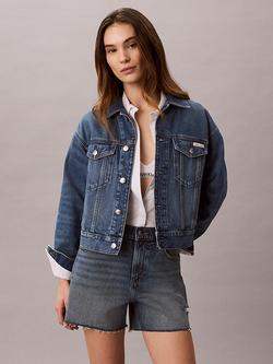 Calvin Klein 90s Trucker Denim Jacket, Basset Blue, Basset Blue