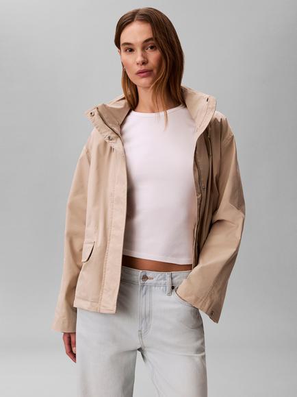Calvin Klein Transitional Hooded Jacket, White Pepper, White Pepper