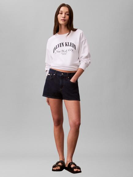Calvin Klein Varsity Logo Sweatshirt, Bright White, Bright White