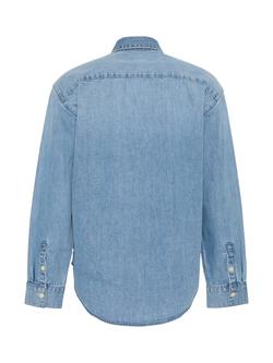 Calvin Klein Oversized Denim Shirt, Vintage Bell - view 2, Vintage Bell