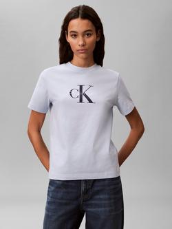 Calvin Klein Hero Monogram Logo T-Shirt, Breezy Blue