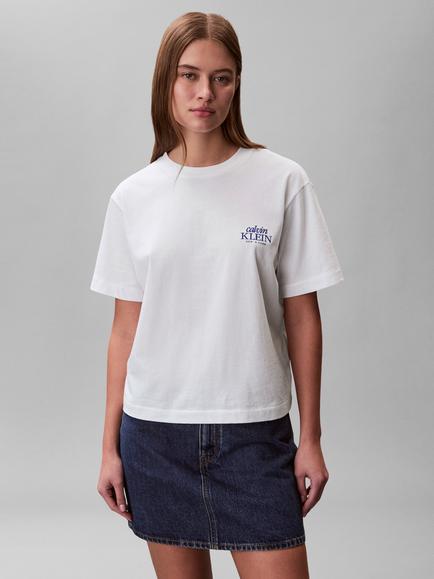 Calvin Klein Graphic Logo Boxy T-Shirt, Bright White