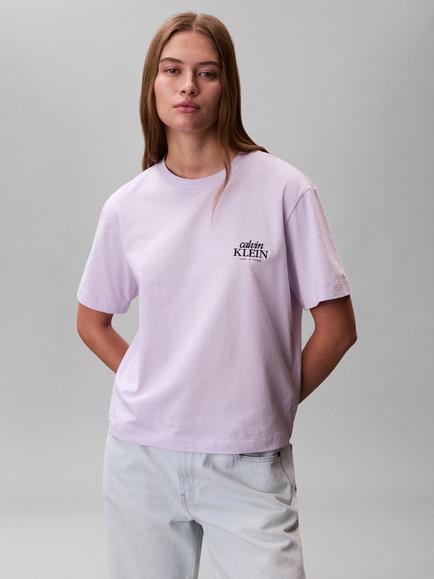 Calvin Klein Graphic Logo Boxy T-Shirt - view 2, Island Lilac