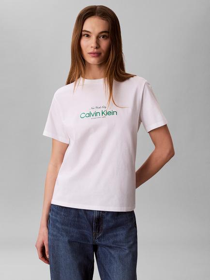 Calvin Klein Classic NYC Logo T-Shirt, Bright White