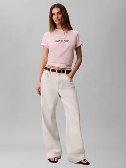 Calvin Klein Classic NYC Logo T-Shirt, Cradle Pink