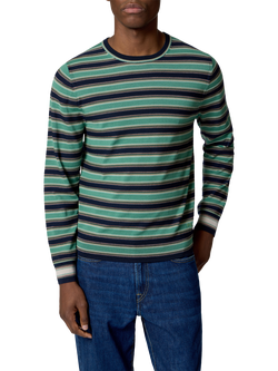 Paul Smith Crew Neck Striped Jumper, Green, Green