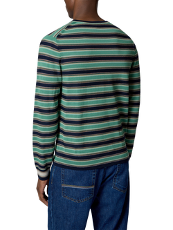 Paul Smith Crew Neck Striped Jumper, Green - view 2, Green