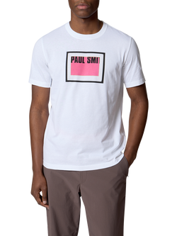 Paul Smith Stairwell Series Graphic Print Crew Neck Cotton T-Shirt, White, White