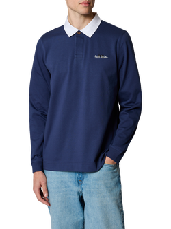 Paul Smith Logo Cotton Rugby Shirt, Blue, Blue