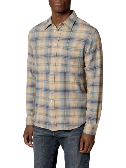 Paul Smith Check Cotton Blend Shirt, Blue, Blue