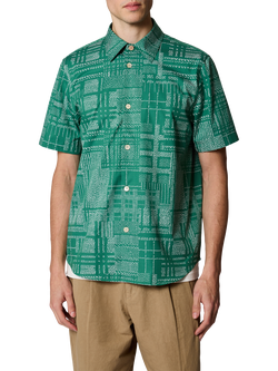 Paul Smith Casual Fit Geometric Shirt, Green, Green