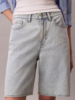 Calvin Klein Bermuda Denim Shorts, Bleached Blue