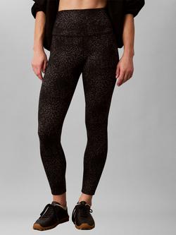 Calvin Klein Printed Soft Sports Leggings, Black - view 2, Black