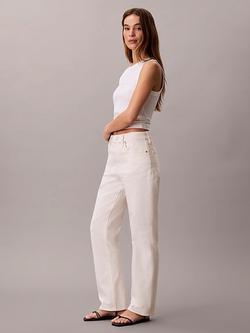 Calvin Klein Straight Leg Jeans, Chalk White - view 2, Chalk White