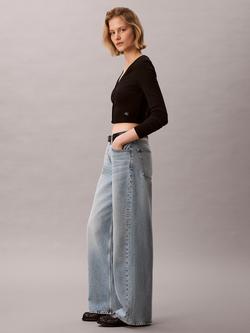 Calvin Klein Low Rise Wide Leg Jeans, Vintage Oceana - view 2, Vintage Oceana
