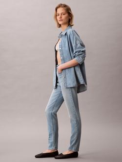 Calvin Klein Mid Rise Slim Fit Jeans, Soft River - view 2, Soft River