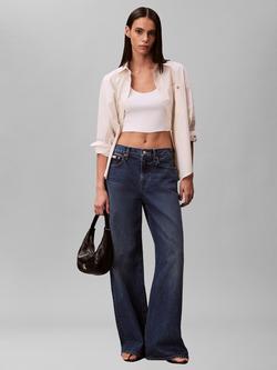 Calvin Klein Mid Rise Wide Leg Jeans, Indigo Julius, Indigo Julius