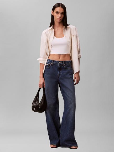 Calvin Klein Mid Rise Wide Leg Jeans, Indigo Julius, Indigo Julius