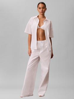 Calvin Klein Cotton Poplin Pyjama Bottoms, Classic White