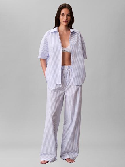 Calvin Klein Cotton Poplin Pyjama Bottoms, Sera Blue Descent
