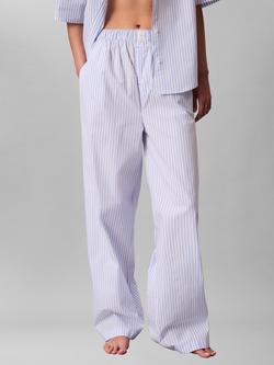 Calvin Klein Cotton Poplin Pyjama Bottoms - view 2, Sera Blue Descent
