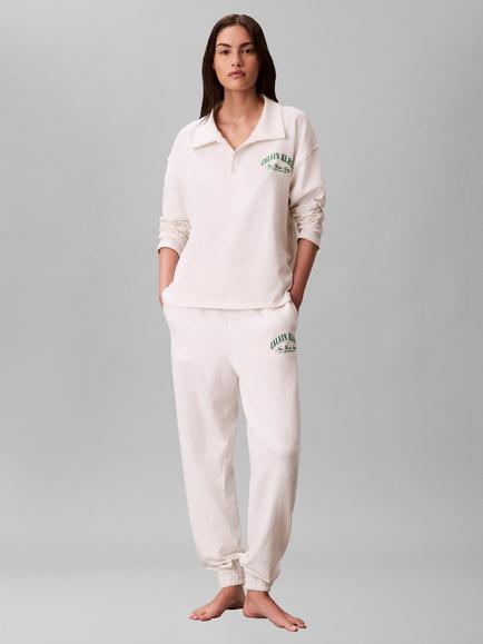 Calvin Klein Heritage Logo Lounge Joggers, Tofu, Tofu