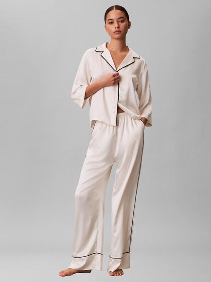 Calvin Klein Satin Lounge Pants, Ivory