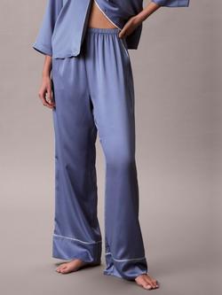Calvin Klein Satin Lounge Pants, Blue Tulip, Blue Tulip