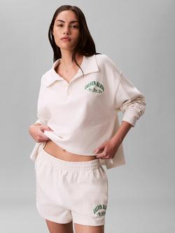 Calvin Klein Heritage Logo Pyjama Top, Tofu, Tofu