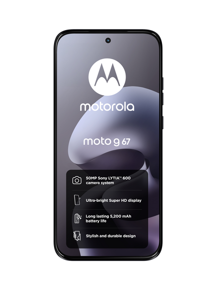 Motorola moto g67 Smartphone, Android, 4GB RAM, 6.78”, 5G, SIM Free, 128GB - view 2, Artic Seal