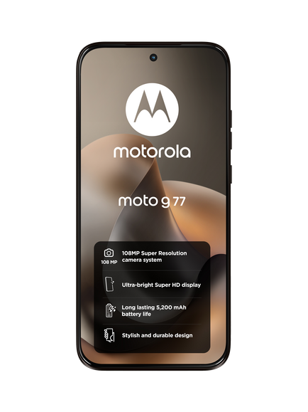 Motorola moto g77 Smartphone, Android, 8GB RAM, 6.78”, 5G, SIM Free, 128GB - view 2, Black Olive