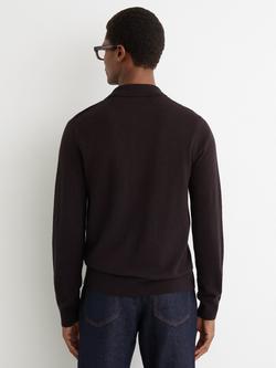 Reiss Gideon Button Through Wool Cardigan - view 2, Brown