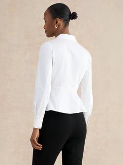 Hobbs Giulia Peplum Hem Shirt, White - view 2, White