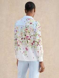 Hobbs Sabina Trailing Floral Shirt, Pale Blue/Multi - view 2, Pale Blue/Multi