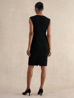 Hobbs Lea Sleeveless Shift Dress, Black - view 2, Black