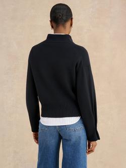 Hobbs Adler Button Detail Jumper, Hobbs Navy - view 2, Hobbs Navy