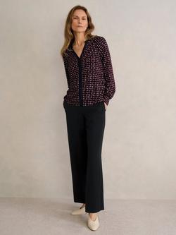 Hobbs Martine Relaxed Wide Leg Trousers, Black