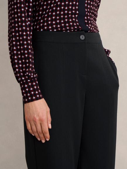 Hobbs Martine Relaxed Wide Leg Trousers - view 2, Black