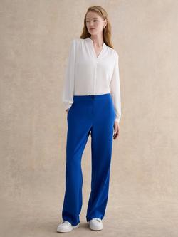 Hobbs Martine Relaxed Wide Leg Trousers, True Blue
