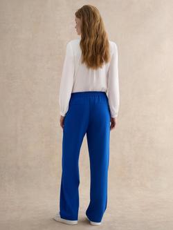 Hobbs Martine Relaxed Wide Leg Trousers - view 2, True Blue