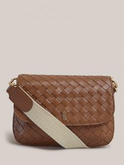 Hobbs Berwick Woven Leather Crossbody Bag, Tan, Tan