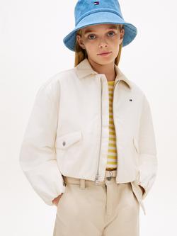 Tommy Hilfiger Kids' Cotton Relaxed Jacket, Beige, Beige