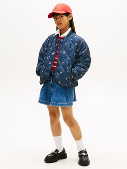 Tommy Hilfiger Kids' Floral Onion Quilt Jacket, Dark Blue - view 2, Dark Blue