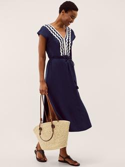 Monsoon Tara Embellished Kaftan, Navy, Navy