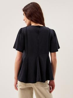 Monsoon Tate Trim T-Shirt, Navy - view 2, Navy