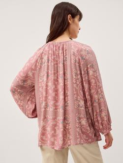 Monsoon Mandy Paisley Shirt containing LENZING™ ECOVERO™ Viscose, Rose Pink - view 2, Rose Pink
