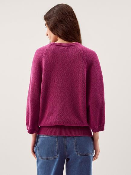 Monsoon Codie Round Neck Jumper - view 2, Pink