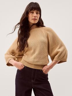 Monsoon Codie Round Neck Jumper, Brown