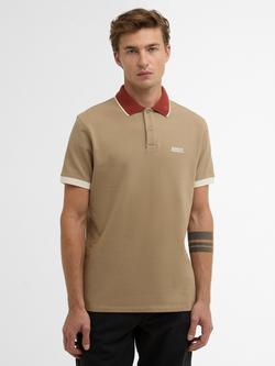 Barbour International Howall Regular Fit Short Sleeve Polo Shirt, Coriander, Coriander