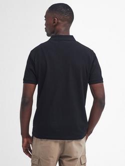 Barbour International Cotton Regular Fit Short Sleeve Polo Shirt, Black/Pewter - view 2, Black/Pewter